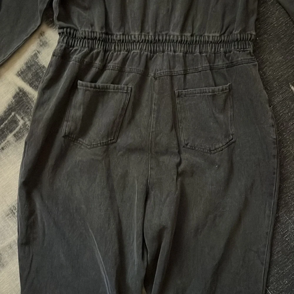 Dark Denim Jumpsuit - Picture 6 of 7